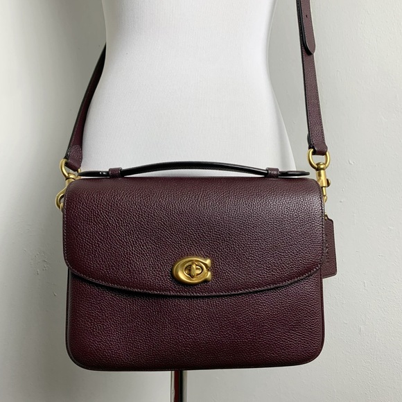 Coach Bags Coach Cassie Oxblood Crossbody Flap Back Top Handle